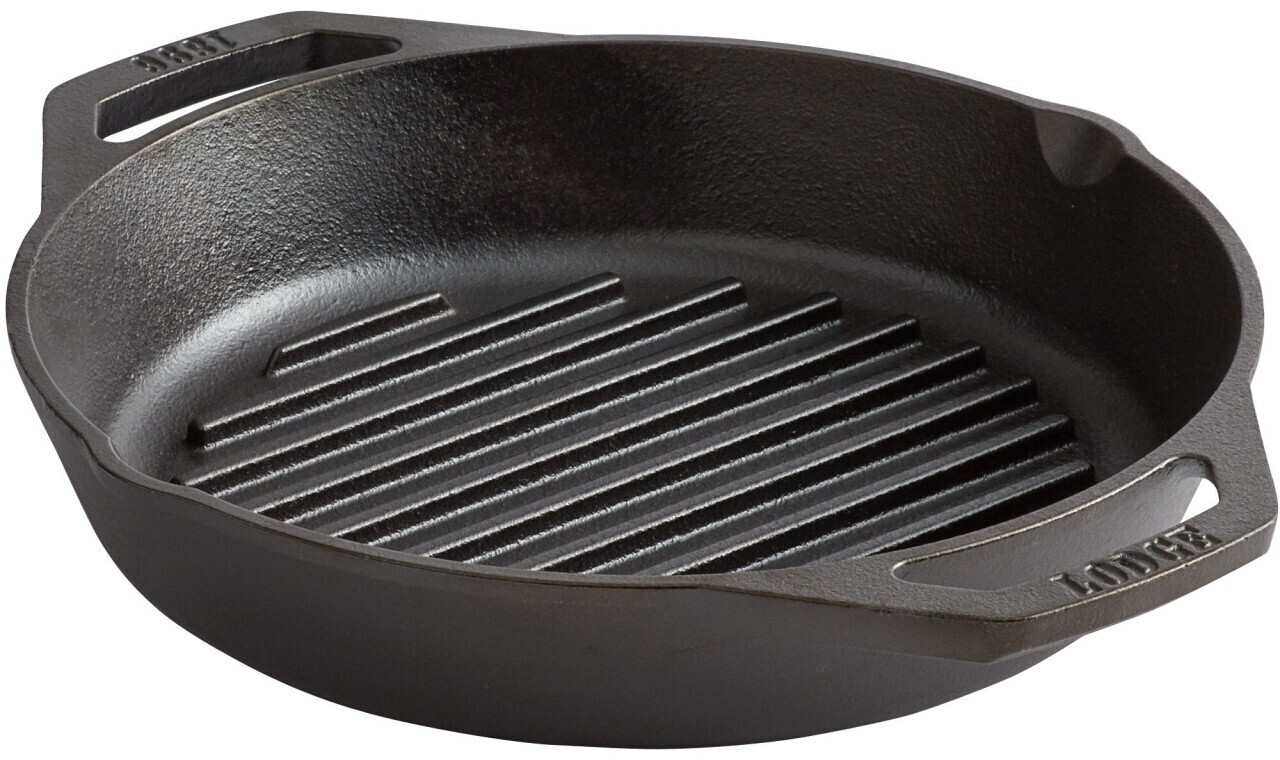 Guss-Grillpfanne mit Loop Griffen ca. 30,48cm Ø -Abverkauf-