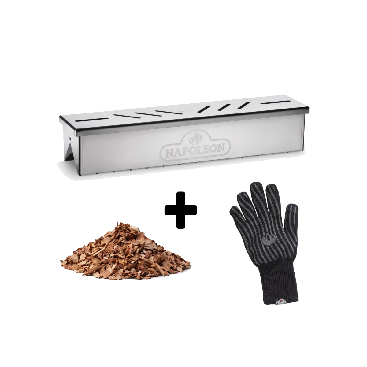 Napoleon Räucher-Profi Set/ Smokerbox+Chips+Grillhandschuh