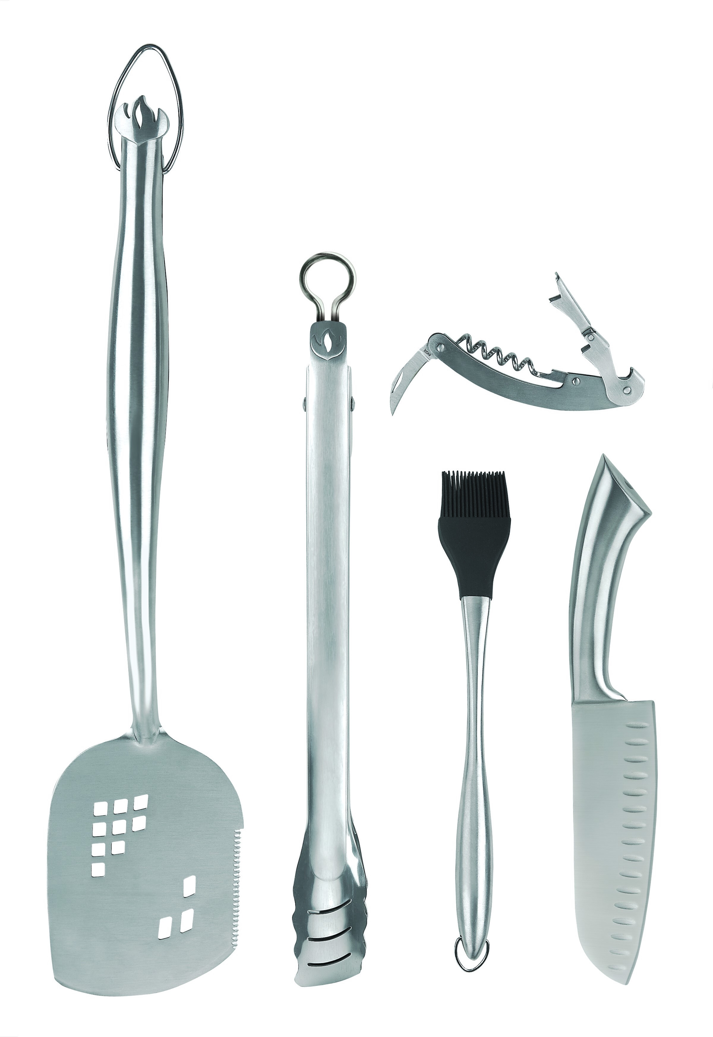 PRO 5-teiliges Edelstahl Grillbesteck  