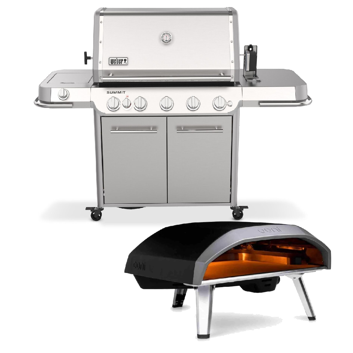 Summit FS38 S Gasgrill, Edelstahl inkl. Ooni Pizzaofen Koda 16 