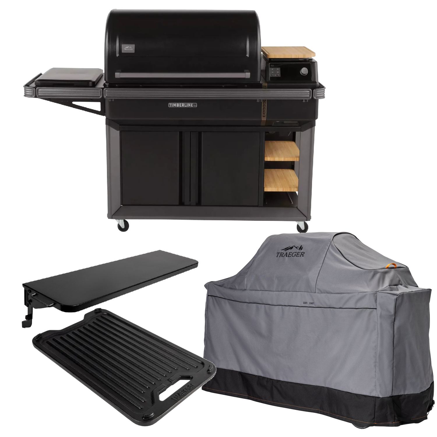 TIMBERLINE XL Modell 2025 inkl. Traeger Abdeckhaube, Frontablage und Gussplancha