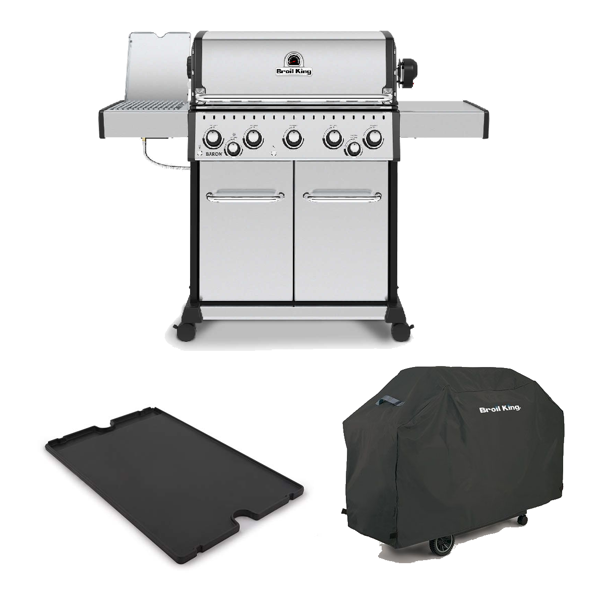 Baron™ S 590 IR inkl. Drehspiess inkl. Broil King Abdeckhaube & Gussplatte