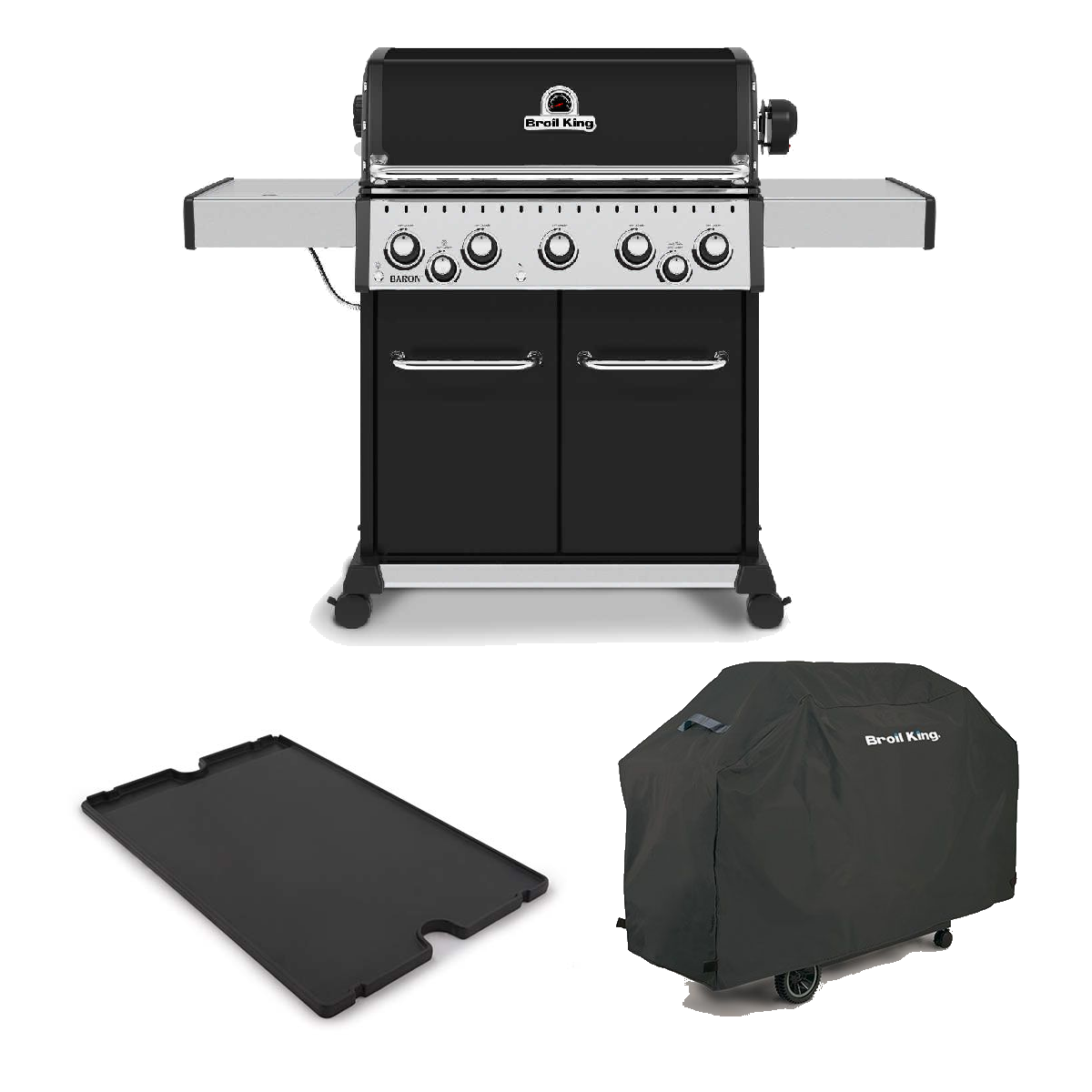 Baron™ 590 mit  Drehspiess inkl. Broil King Abdeckhaube & Gussplatte 