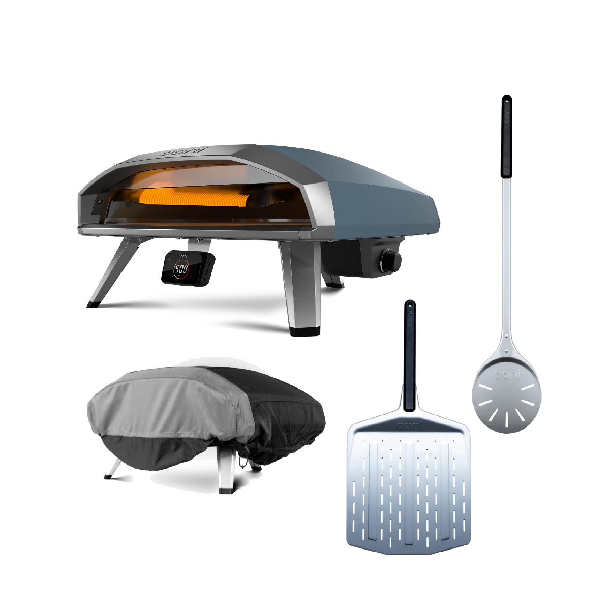 Ooni Koda 2 Pro  18" Gas Outdoor Pizzaofen Schieferblau inkl. Schieber, Wender und Abdeckung 