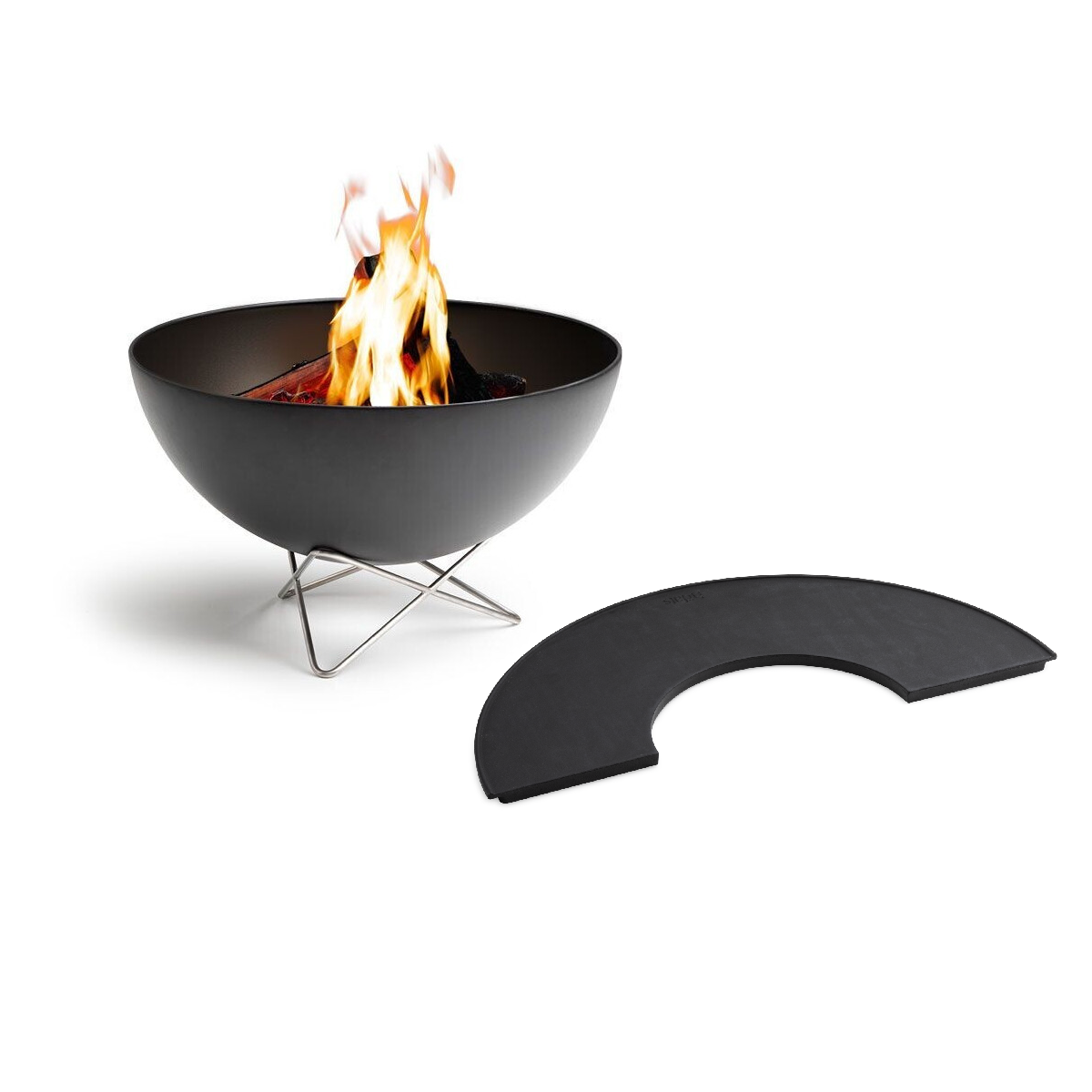 BOWL 57 Feuerschale mit Sternfuß inkl. Plancha 